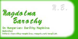 magdolna barothy business card